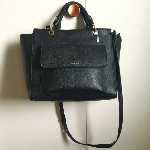 NWOT Love and Lore Black Pebbled Shoulder Bag - Picture 8 of 8